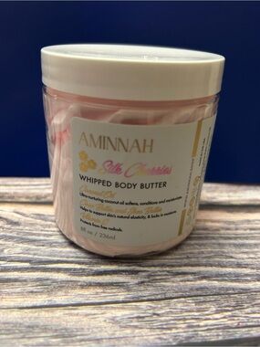 AMINNAH Silk Cherries Whipped Body Butter - Soft Pink(brand new)